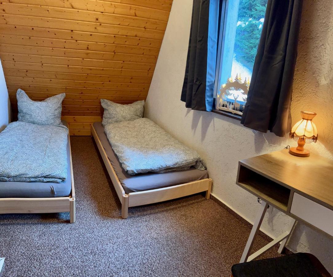 Urige Berghuette Mit Kamin Und Sauna Im Erzgebirge Nahe Schwarzwassertal Pobershau Eksteriør bilde